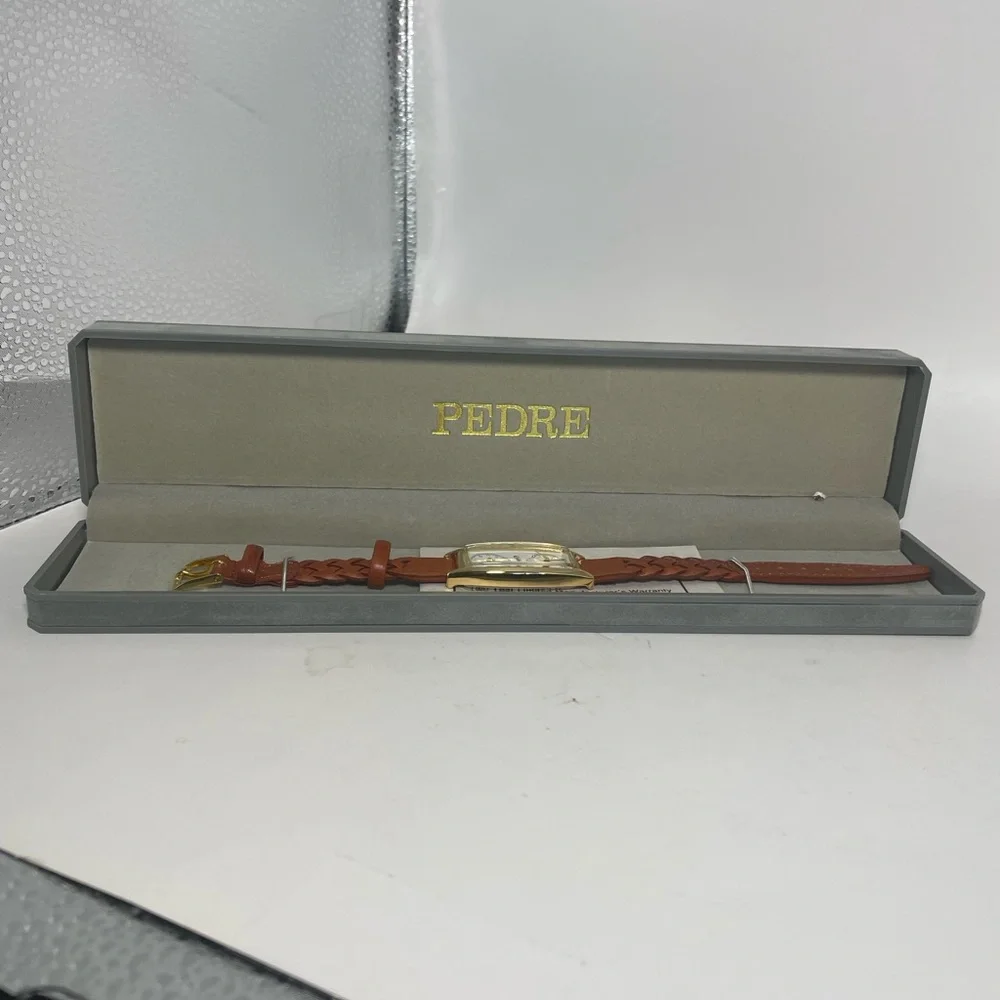 Pedre Dual Time Women’s Watch Braided Leather Strap New